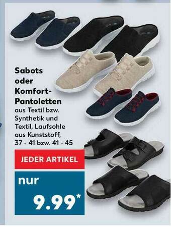 Kaufland Sabots Oder Komfort-pantoletten Angebot