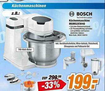 Expert Bosch Küchenmaschine Mums2ew40 Angebot