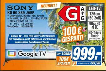 expert Octomedia Sony Kd 50 X89 Jaep Angebot