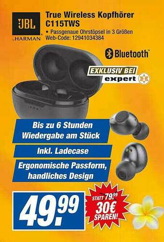 HEM Expert Jbl True Wireless Kopfhörer C115tws Angebot