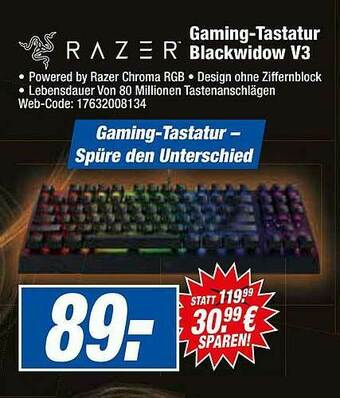 HEM Expert Razer Gaming-tastatur Blackwidow V3 Angebot