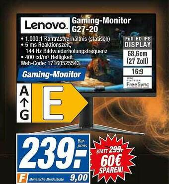 HEM Expert Lenovo Gaming-monitor G27-20 Angebot