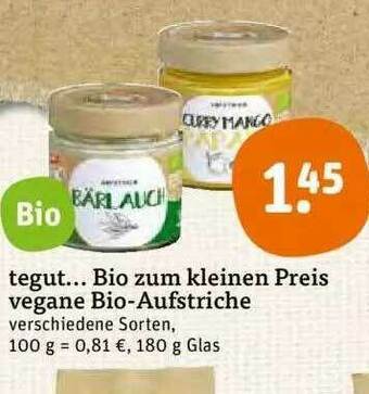 tegut Vegane Bio-aufstriche Angebot