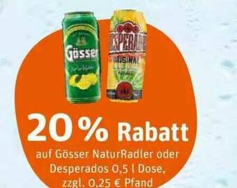 tegut Gösser Naturradler Oder Desperados Angebot