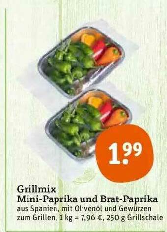 tegut Grillmix Mini-paprika Und Brat-paprika Angebot