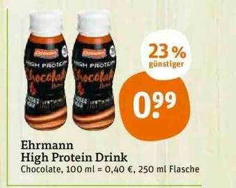 tegut Ehrmann High Protein Drink Angebot