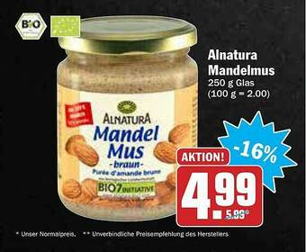 AEZ Alnatura Mandelmus Angebot