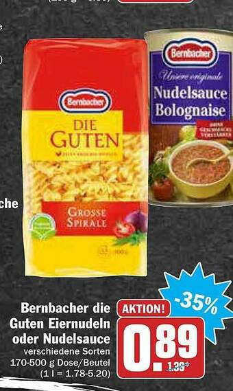 AEZ Bernbacher Die Guten Eiernudeln Oder Nudelsauce Angebot