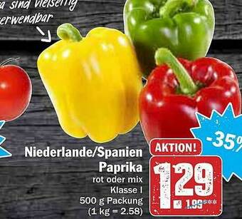 AEZ Niederlande Spanien Paprika Angebot