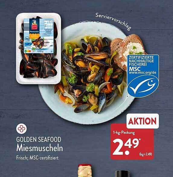 Golden seafood miesmuscheln Angebot bei Aldi Nord