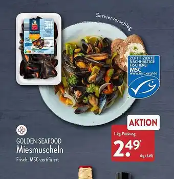 Aldi Nord Golden seafood miesmuscheln Angebot