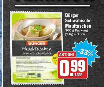 AEZ Bürger Schwäbische Maultaschen Angebot