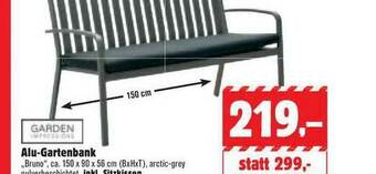 BHG Handelszentren Alu-gartenbank Angebot