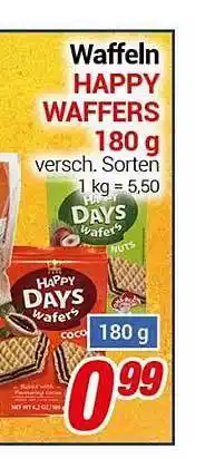 CENTERSHOP Waffeln happy waffers Angebot