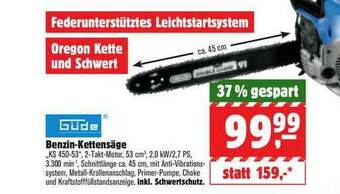 BHG Handelszentren Benzin-kettensäge Güde Angebot