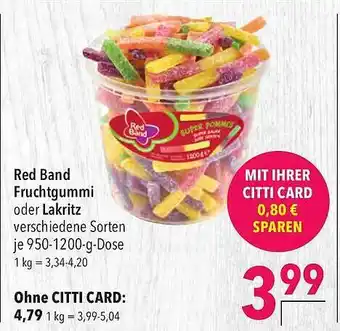 CITTI Markt Red band fruchtgummi oder lakritz Angebot