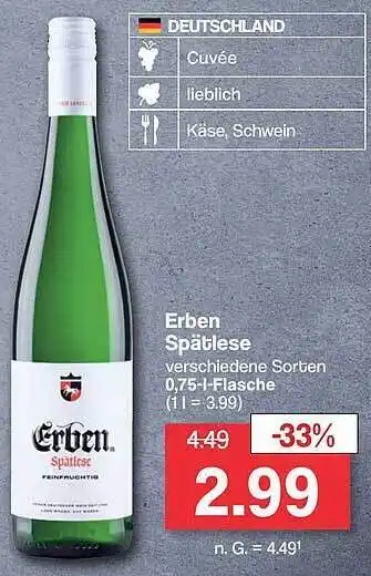 Famila Nord West Erben spätlese Angebot