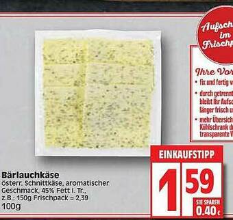 Edeka Bärlauchkäse Angebot