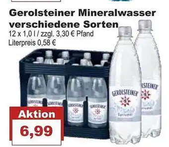 Bilgro Gerolsteiner mineralwasser verschiedene sorten Angebot