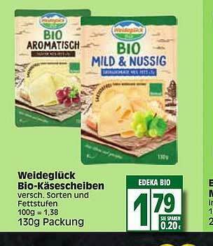 Edeka Weideglück Bio-käsescheiben Angebot