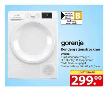 Famila Nord Ost Gorenje kondensationstrockner dne8b Angebot