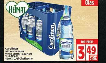 Elli Markt Carolinen Mineralwasser Angebot