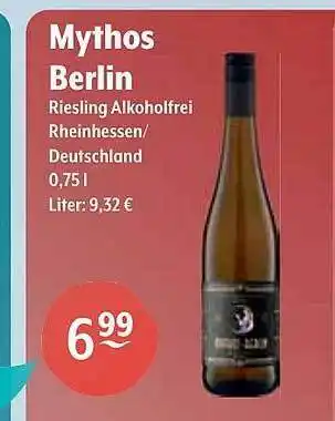 Getränke Hoffmann Mythos berlin riesling alkoholfrei rheinhessen deutschland Angebot