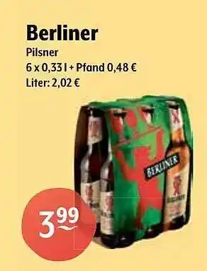 Getränke Hoffmann Berliner pilsner Angebot