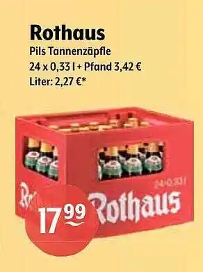 Getränke Hoffmann Rothaus pils tannezäpfle Angebot