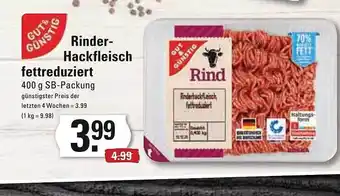 Marktkauf Gut & günstig rinder-hackfleisch fettreduziert Angebot