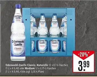 Marktkauf Odenwald-quelle classic, naturelle oder medium Angebot