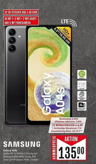 Marktkauf Samsung galaxy a04s Angebot