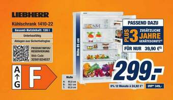 Expert Bening Liebherr Kühlschrank 1410-22 Angebot