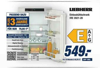 Expert Bening Liebherr Einbaukühlschrank Ire 3921-20 Angebot