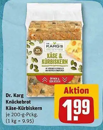 REWE Dr. karg knäckebrot käse-kürbiskern Angebot