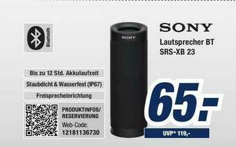 Expert Bening Sony Lautsprecher Bt Srs-xb 23 Angebot