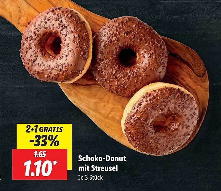 Schokodonut mit streusel Angebot bei Lidl