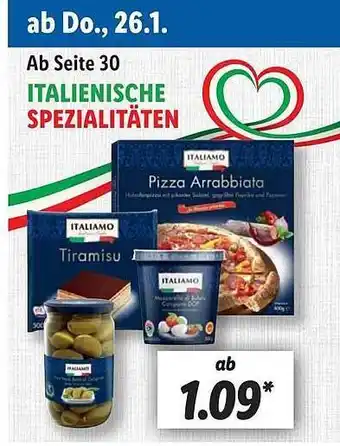 Lidl Italienische spezialitäten Angebot