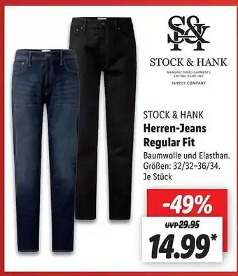 Lidl Stock & hank herren-jeans regular fit Angebot