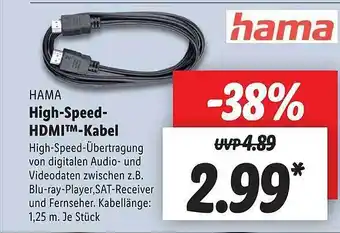 Lidl Hama high-speed-hdmi-kabel Angebot