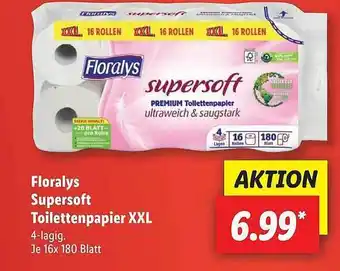 Lidl Floralys supersoft toilettenpapier xxl Angebot