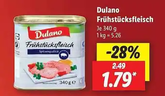 Lidl Dulano frühstücksfleisch Angebot