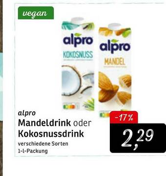 KONSUM Alpro Mandeldrink Oder Kokosnussdrink Angebot