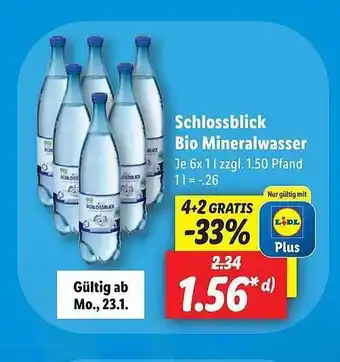 Lidl Schlossblick bio mineralwasser Angebot