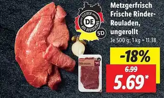 Lidl Metzgerfrisch frische rinder-rouladen, ungerollt Angebot