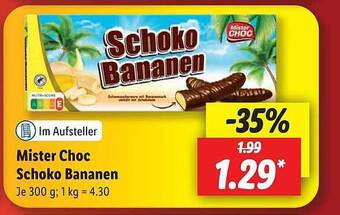 Lidl Mister choc schoko bananen Angebot