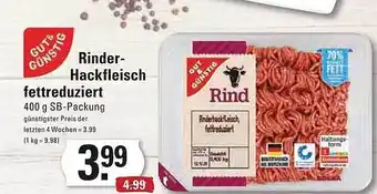 Meyer's Frischemarkt Gut & günstig rinder-hackfleisch fettreduziert Angebot