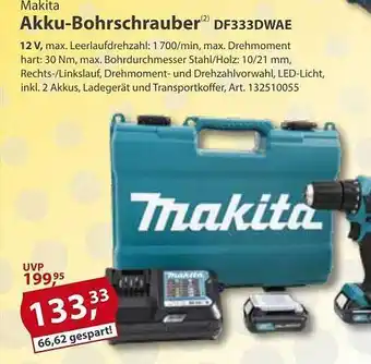 Sonderpreis Baumarkt Makita akku-bohrschrauber df333dwae Angebot