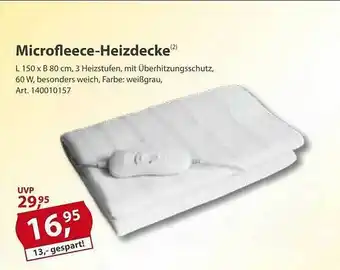 Sonderpreis Baumarkt Microfleece-heizdecke Angebot