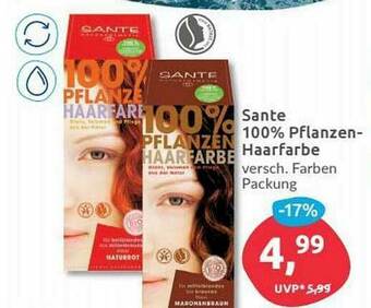 Budni Sante 100% Pflanzen-haarfarbe Angebot